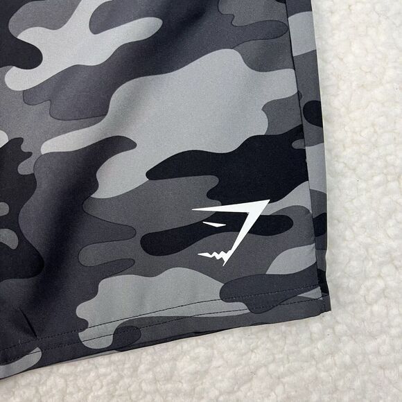 Gymshark Arrival Shorts Mens Size 2XL Gray Black Camo - New & Unused - Picture 2 of 10